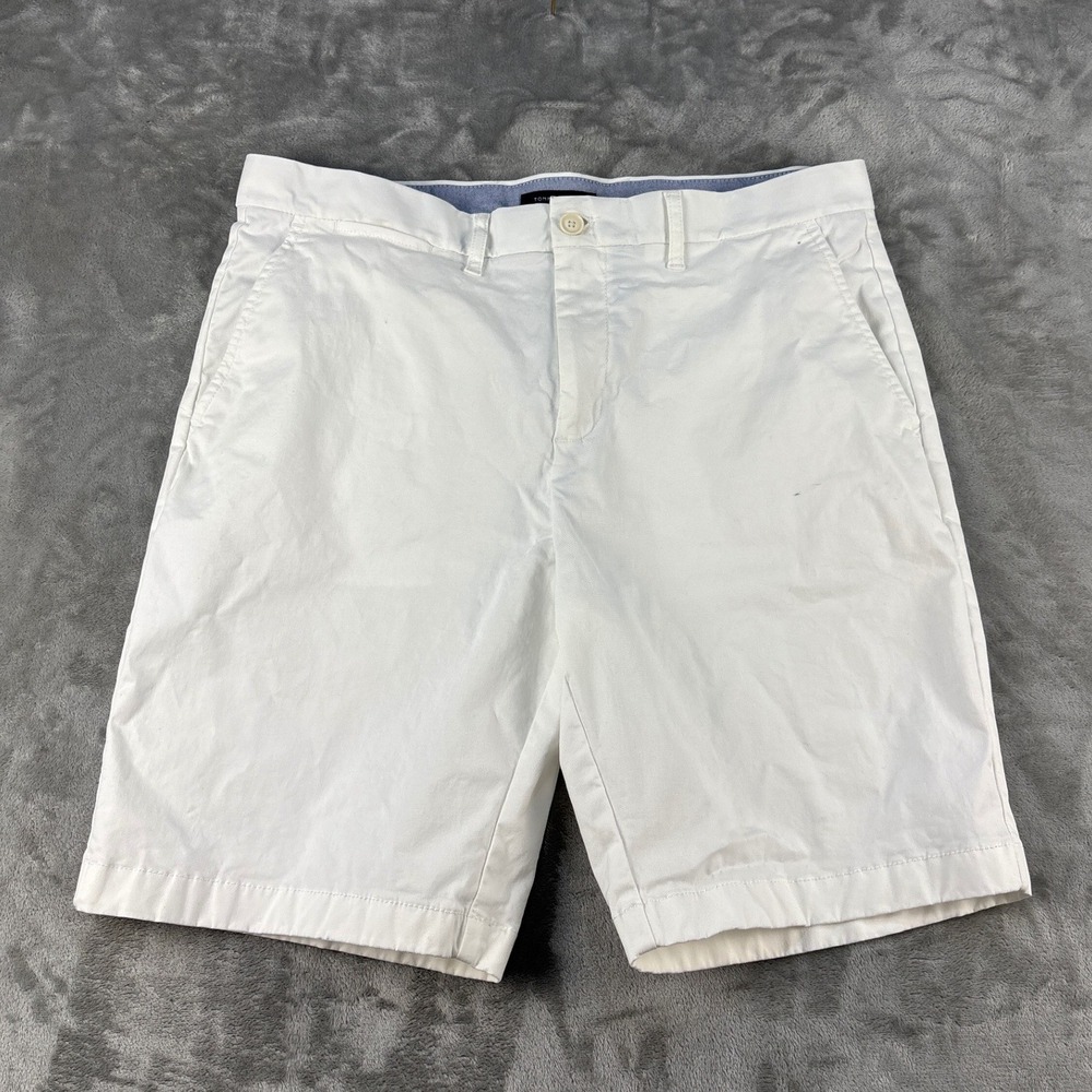 Tommy Hilfiger Shorts Mens 36 Chino White Solid Classic EUC